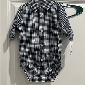 OshKosh B'gosh Navy and White Checkered Shirt